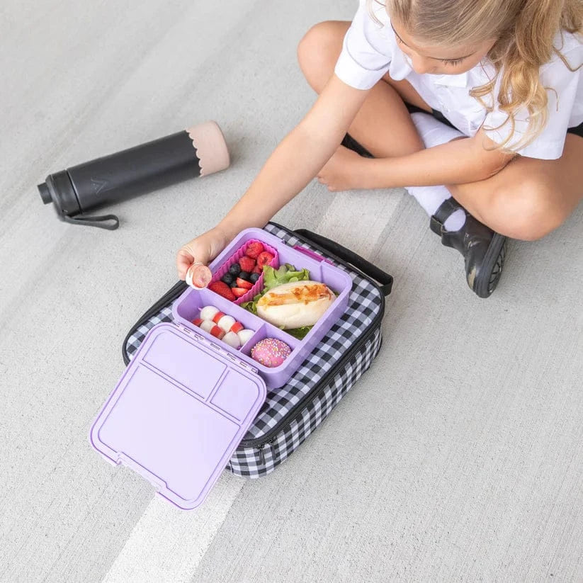 MontiiCo Feeding Insulated Lunch Bag - Black Gingham