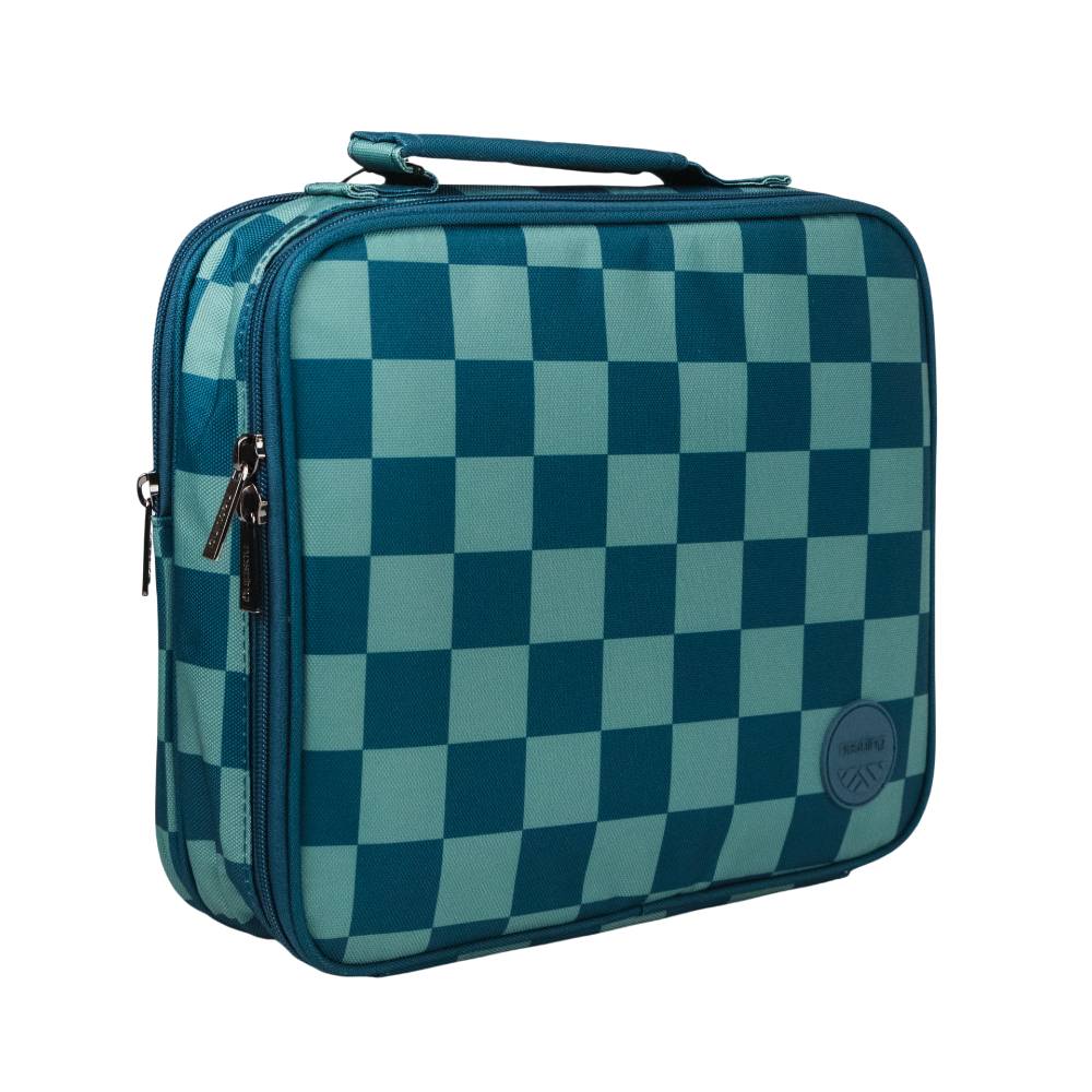 Nestling Accessory Feeding Insulated Lunch Bag - Blue/Green Check