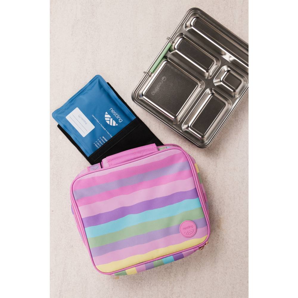 Nestling Accessory Feeding Insulated Lunch Bag - Sorbet Stripe