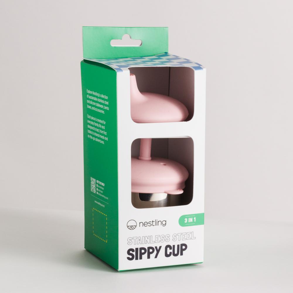 Nestling Accessory Feeding Stainless Steel 3-in-1 Sippy Cup