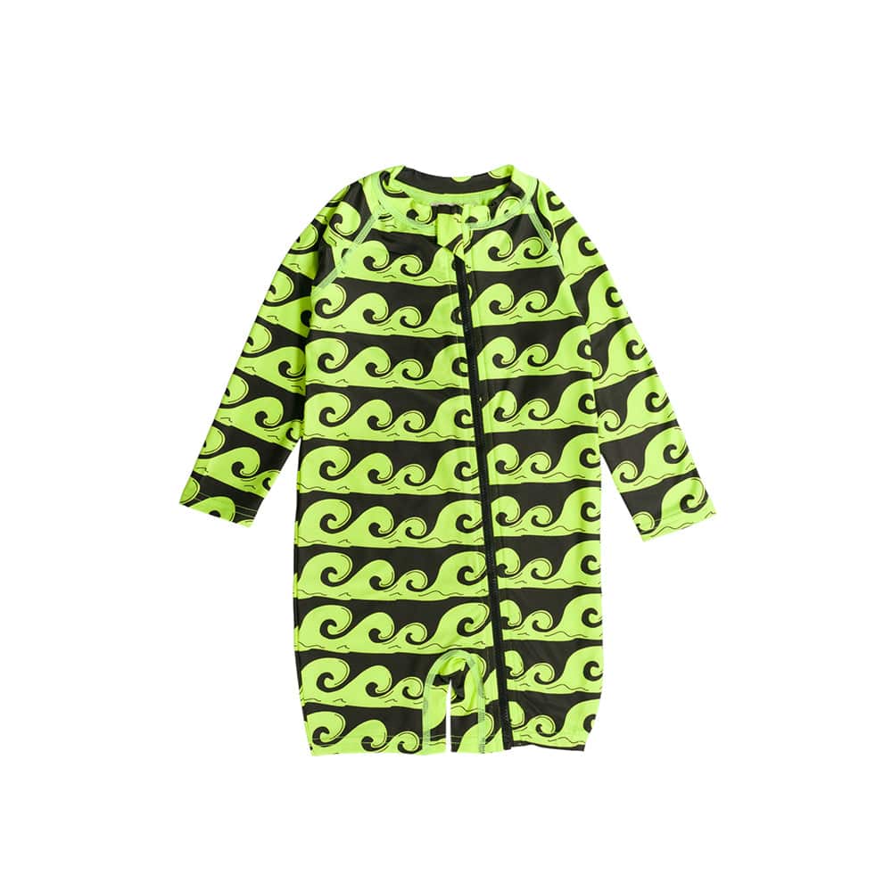 Nestling Boys Swimwear 3-6M Brushed Shortie Swimmer - Green Waves
