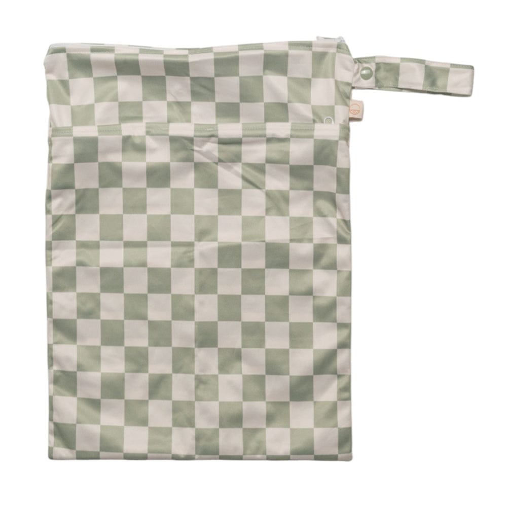 Nestling Children Accessories Double Pocket Wet Bag - Moss Check