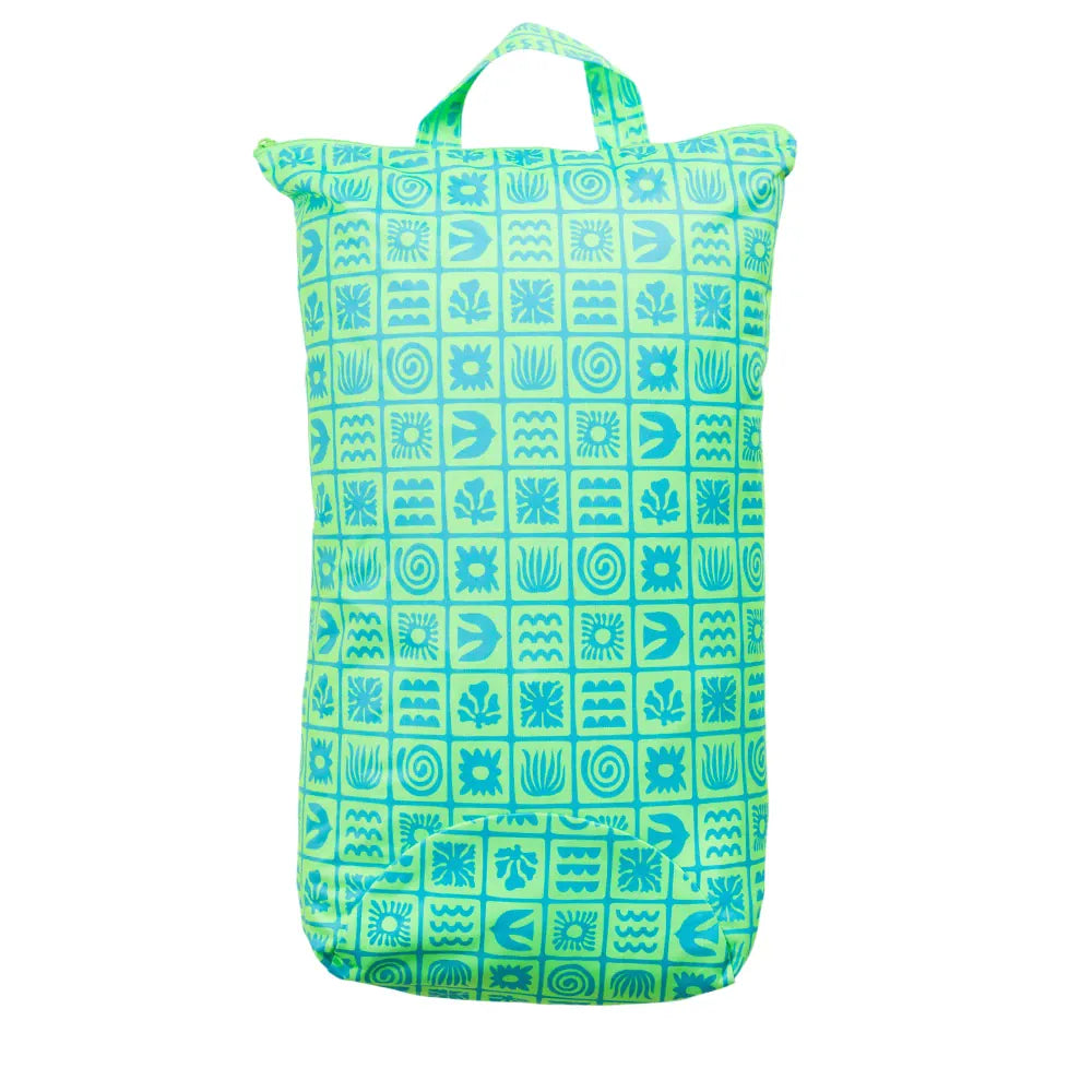 Nestling Children Accessories Large Swim Bag - Green Retro Surf