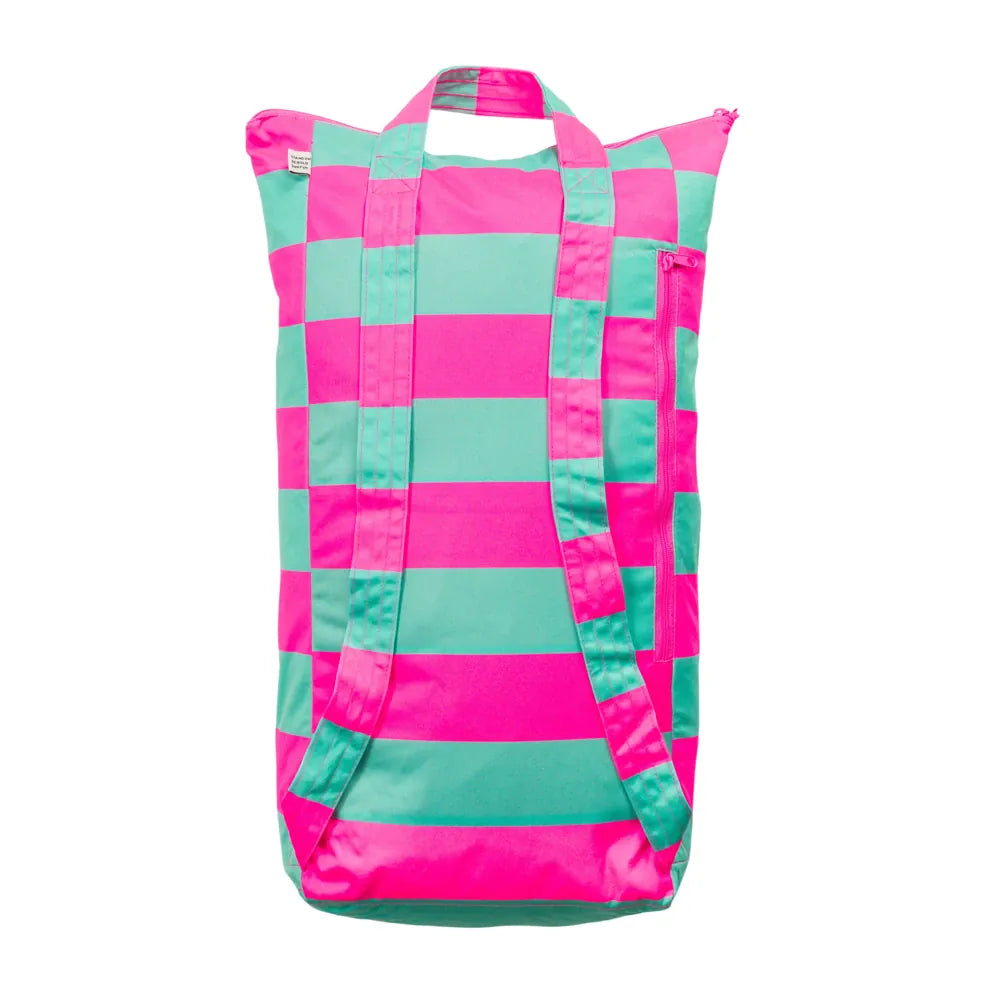 Nestling Children Accessories Large Swim Bag - Pink Teal Stripe