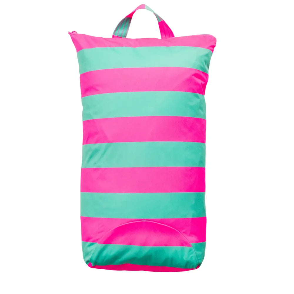 Nestling Children Accessories Large Swim Bag - Pink Teal Stripe