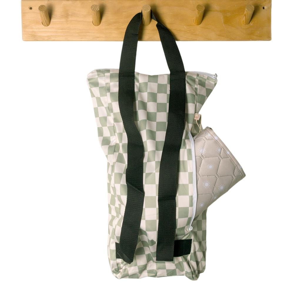 Nestling Children Accessories Nestling Large Swim Wet Bag - Moss Check