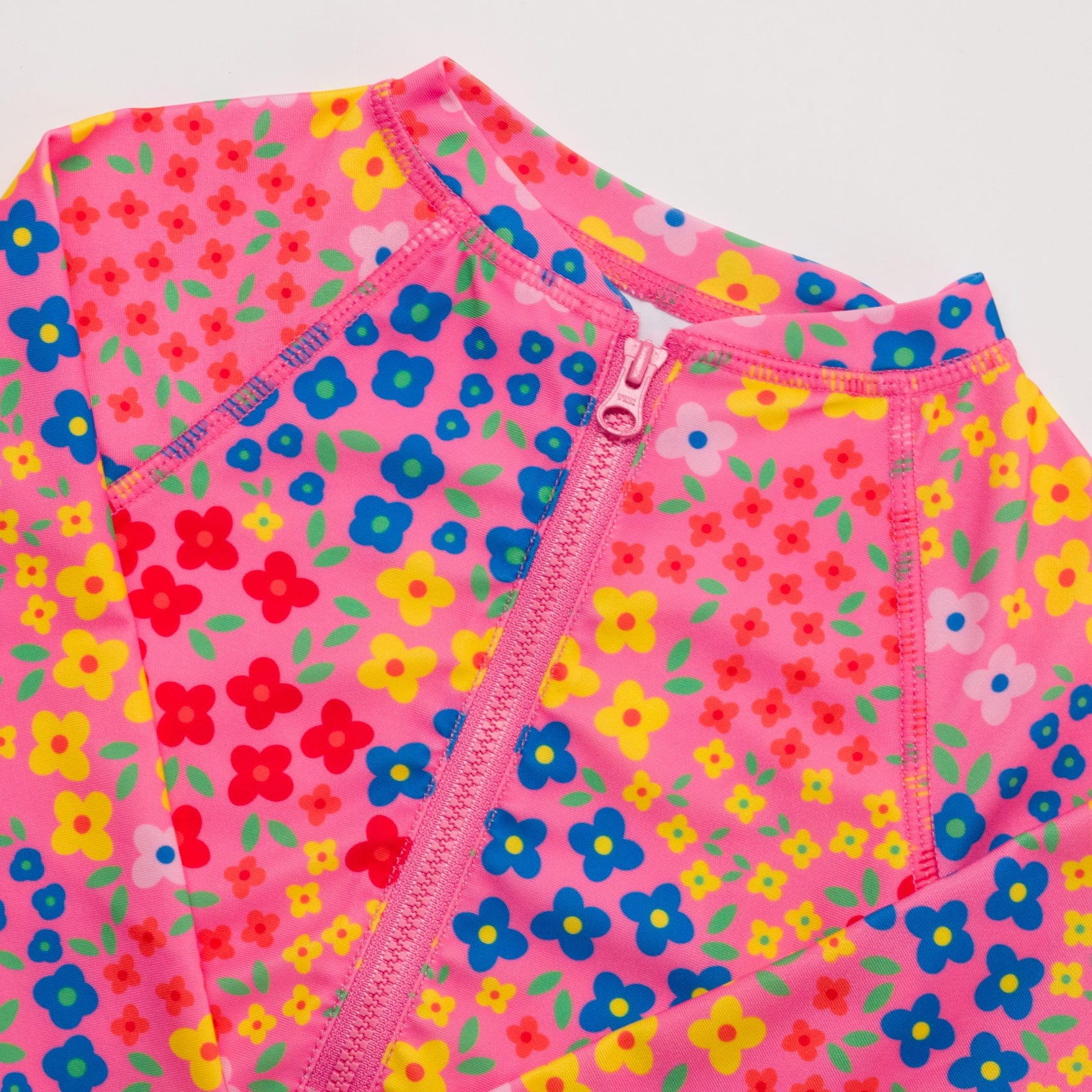 Nestling Girls Swimwear Floral Sleeved Swimsuit