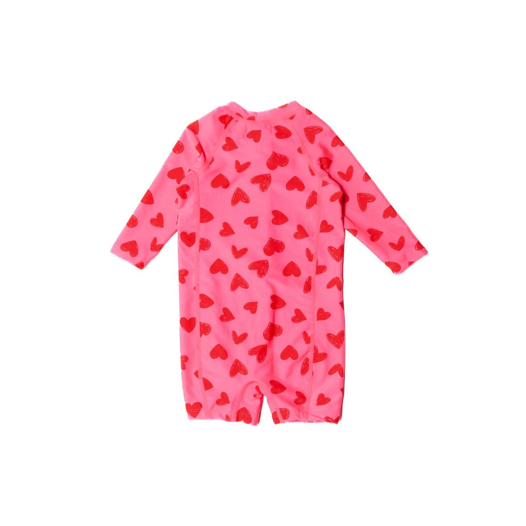 Nestling Girls Swimwear Shortie Swimmers - Pink Hearts