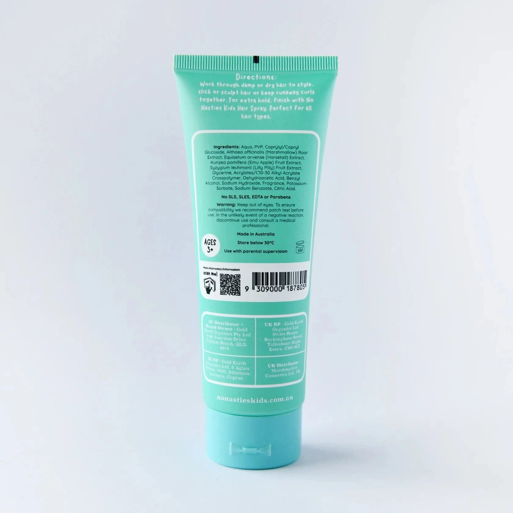 No Nasties Accessory Hair Hair Gel in Zesty Lime and Fresh Mint