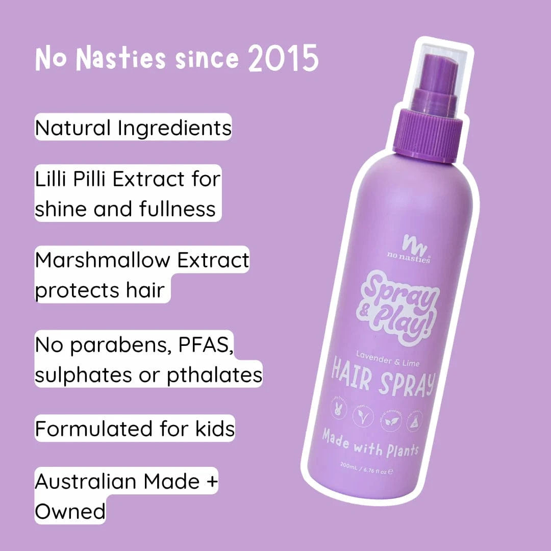 No Nasties Accessory Hair Hair Spray in Calming Lavender and Fresh Lime
