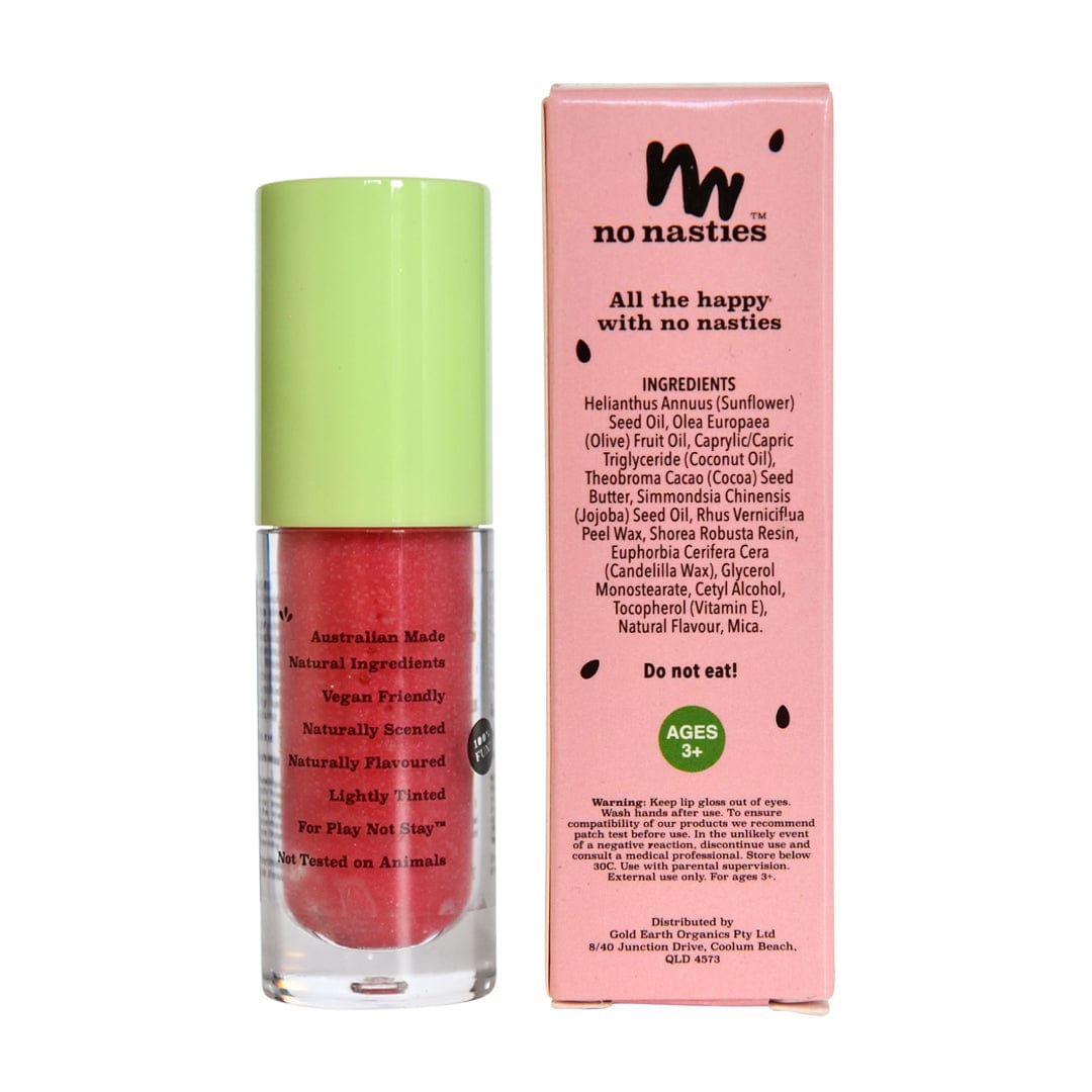 No Nasties Girls Accessory Natural Lip Gloss Juicy Watermelon