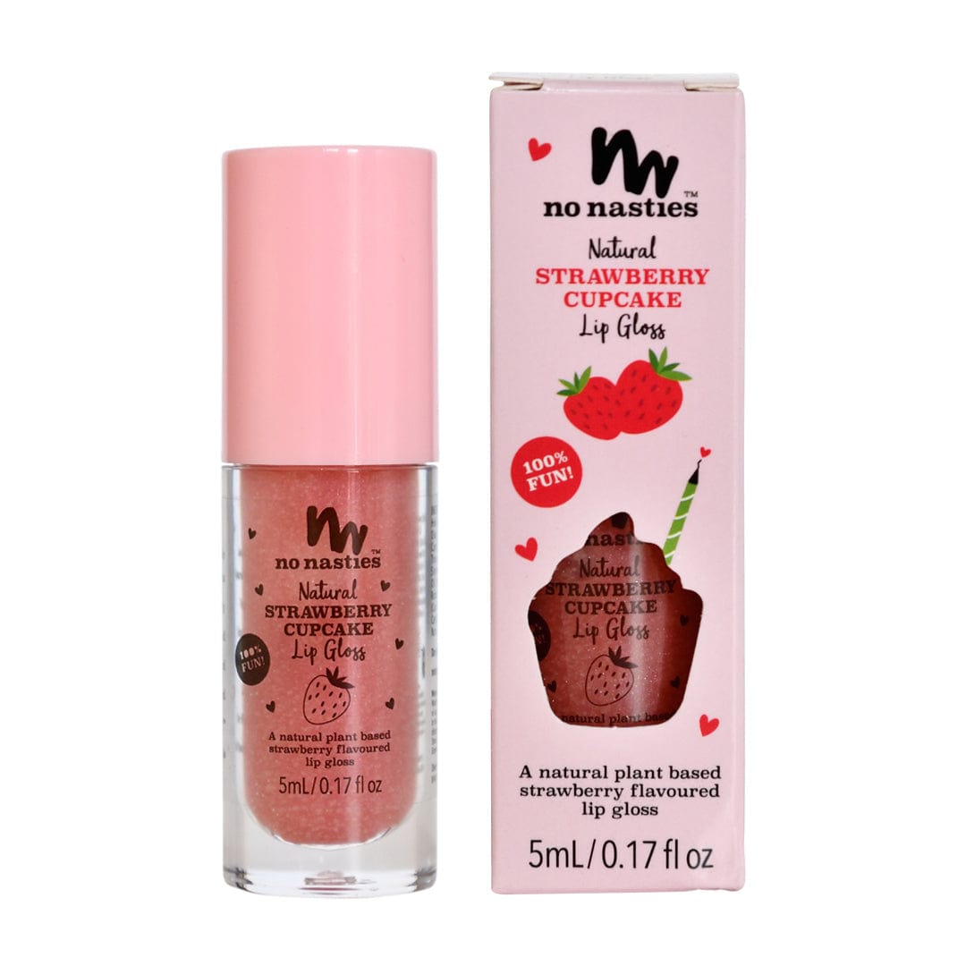 No Nasties Girls Accessory Natural Lip Gloss Strawberry Cupcake
