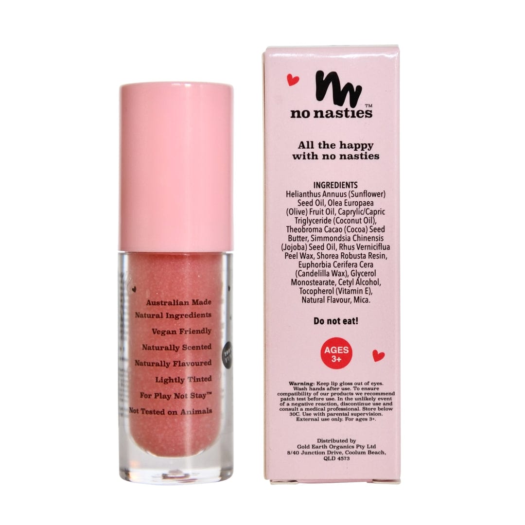 No Nasties Girls Accessory Natural Lip Gloss Strawberry Cupcake