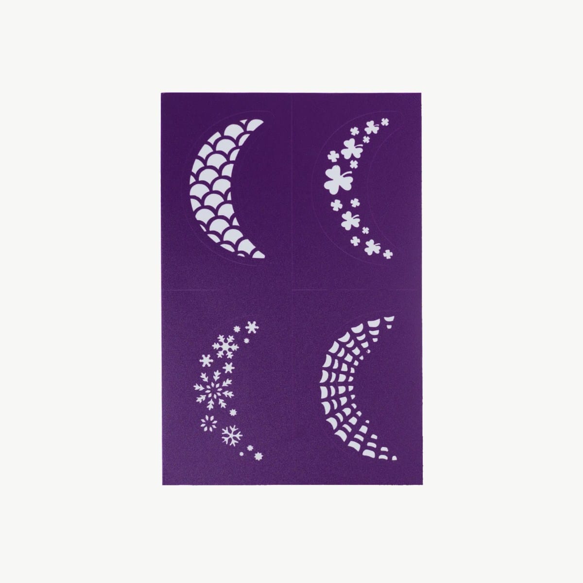 Oh Flossy Girls Accessory Reusable Adhesive Face Paint & Makeup Stencils - Purple