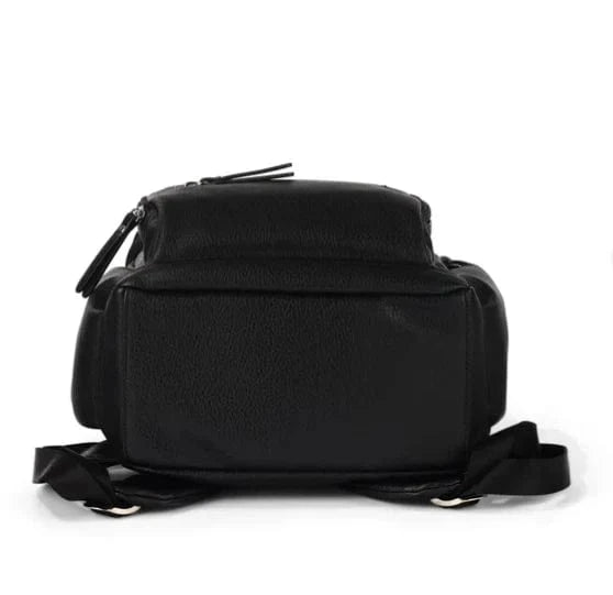 OiOi Baby Care Mini Signature Backpack - Black Vegan Leather