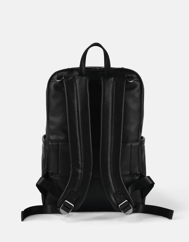 OiOi Baby Care Multitasker Nappy Backpack - Black Faux Leather