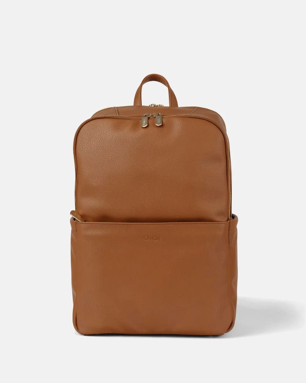 OiOi Baby Care Multitasker Nappy Backpack - Chestnut Brown Vegan Leather