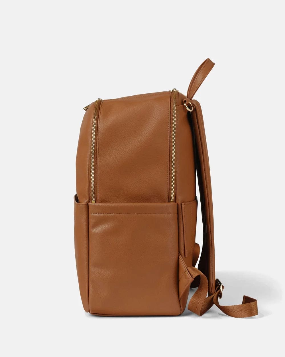 OiOi Baby Care Multitasker Nappy Backpack - Chestnut Brown Vegan Leather