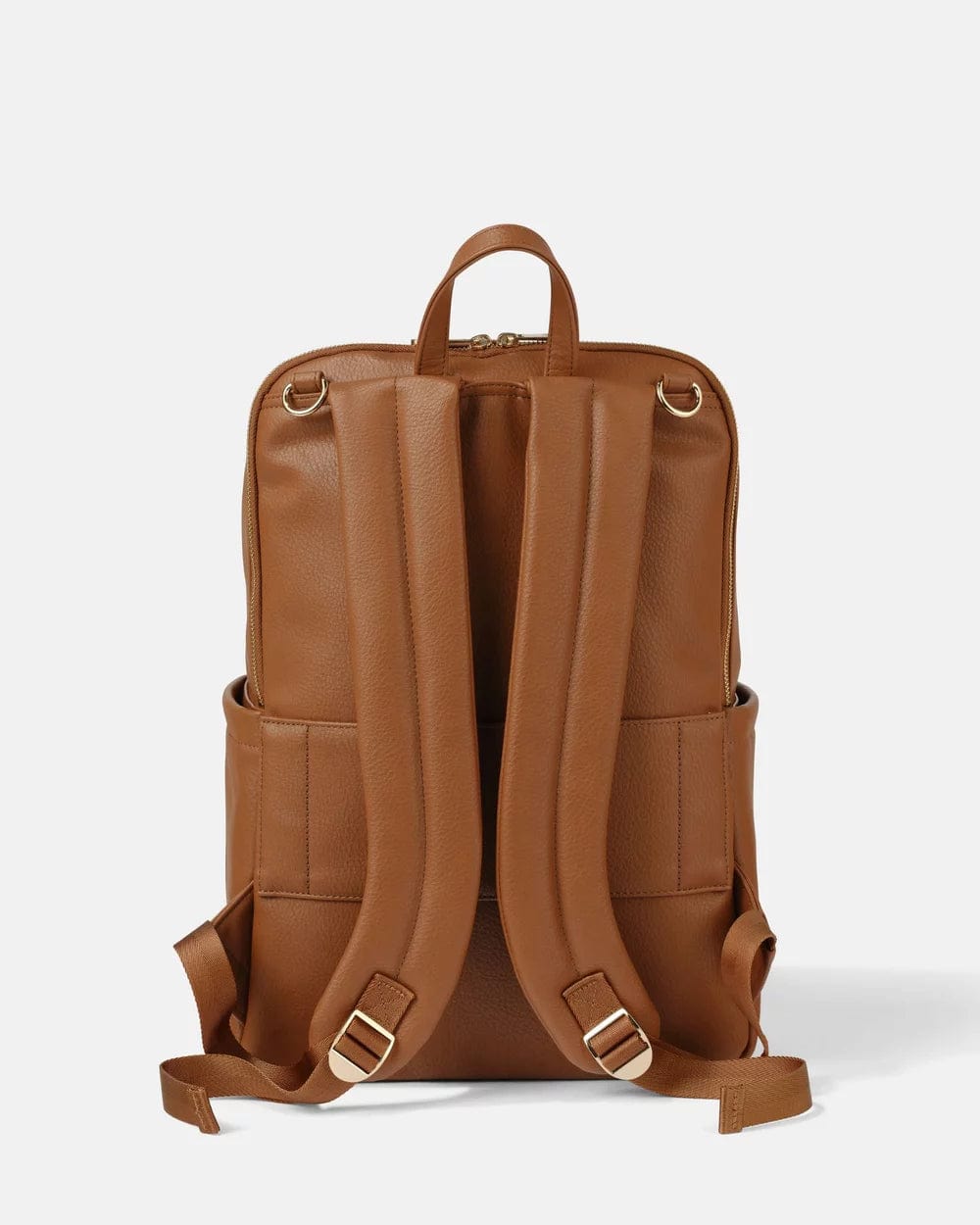 OiOi Baby Care Multitasker Nappy Backpack - Chestnut Brown Vegan Leather