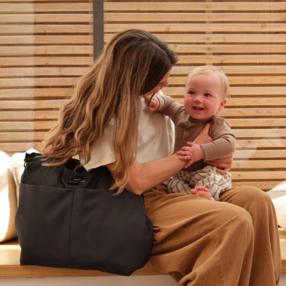 OiOi Baby Care Sigrid Eco Changing Bag Tote - Black