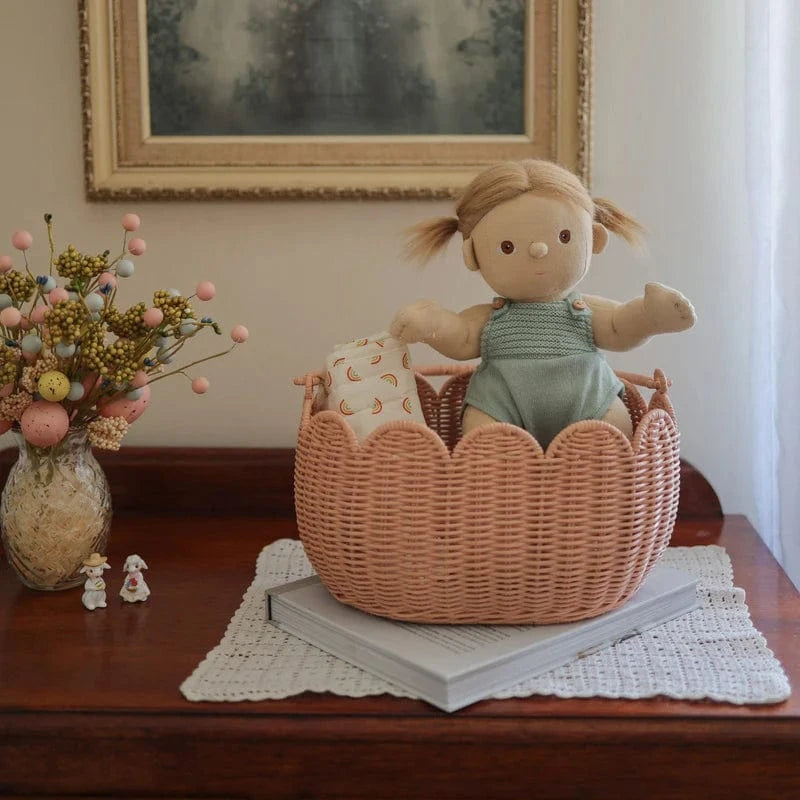 Olli Ella Toys Petal Basket - Seashell Pink