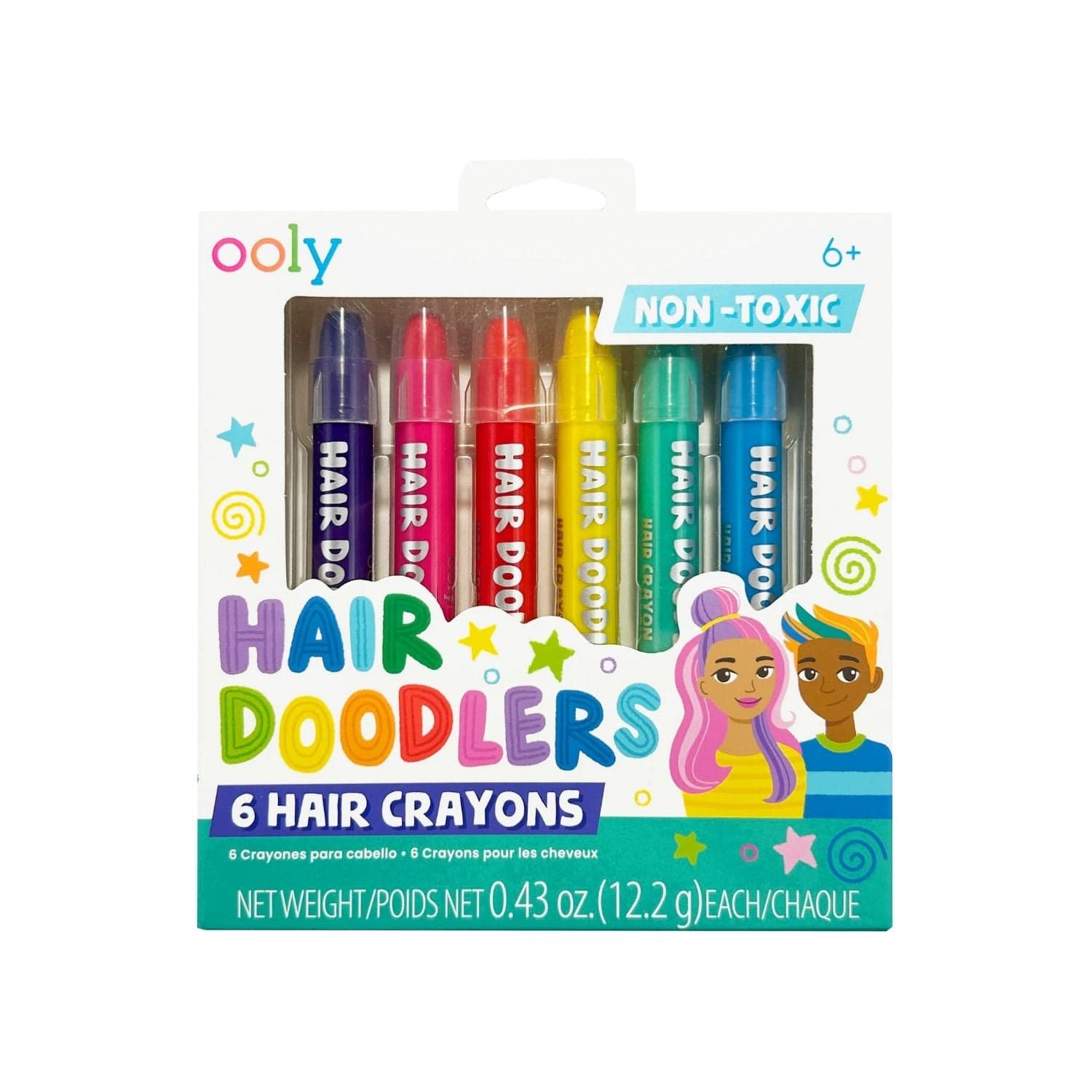 Ooly Accessory Hair Hair Doodlers Hair Crayons