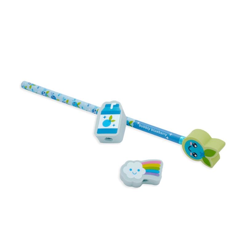 Ooly Toys Blueberry Pencil Topper Eraser - Set of 4