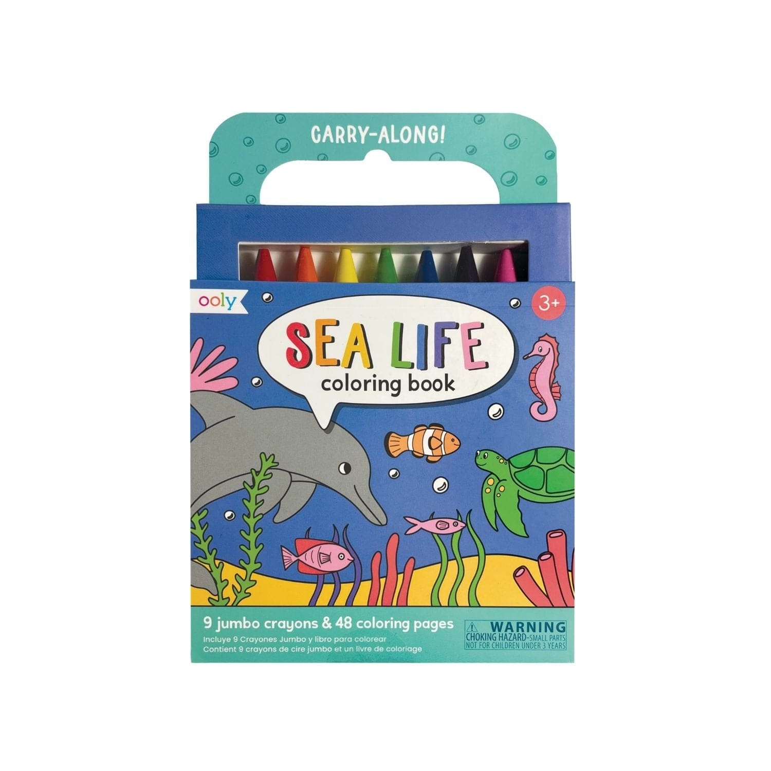 Ooly Toys Carry Along Colouring Book & Crayon Set - Sea Life