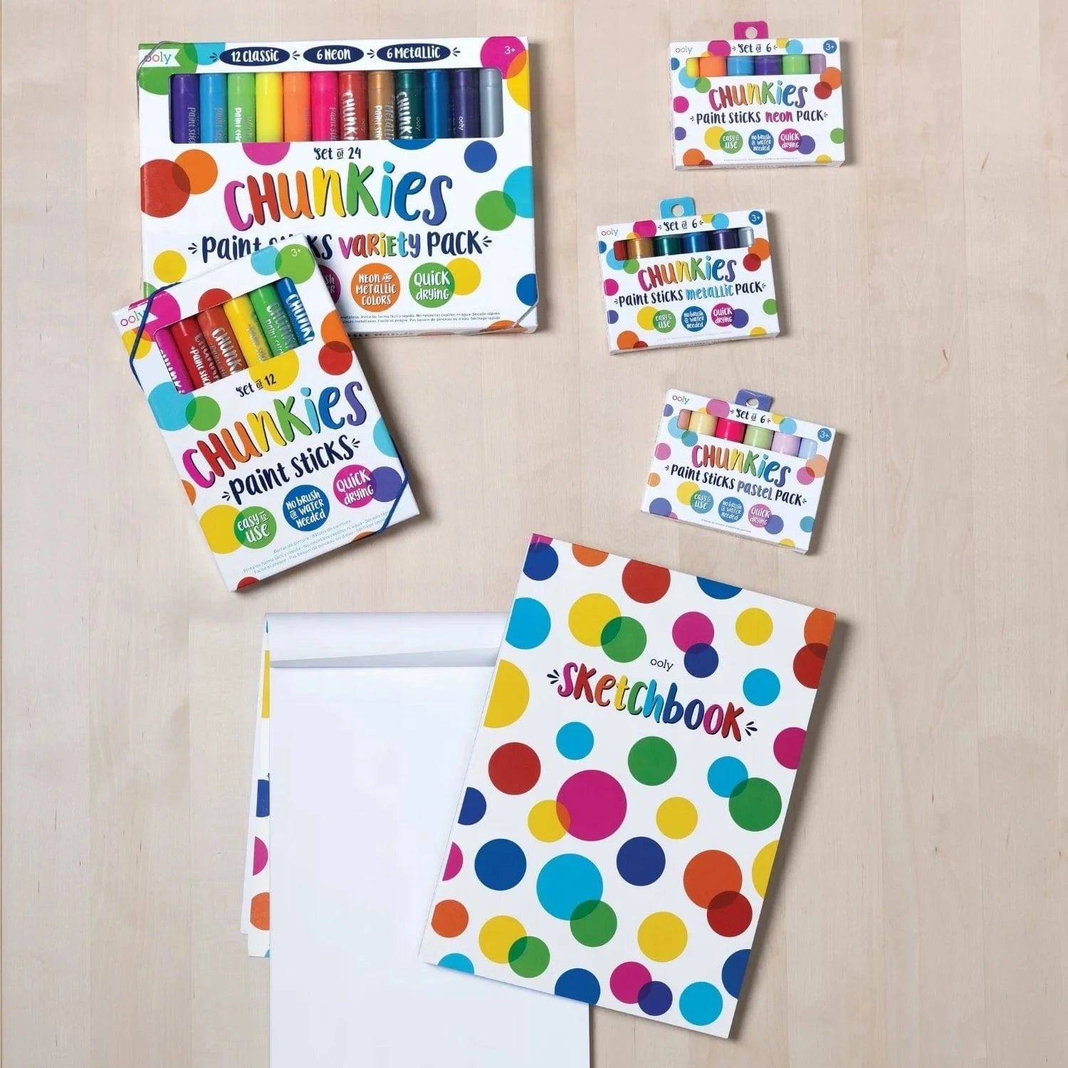 Ooly Toys Chunkies Paint Sticks Classic