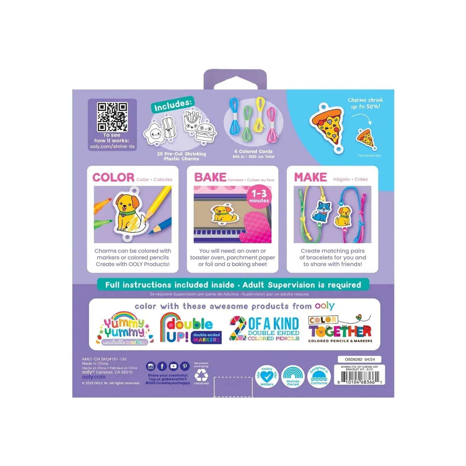 Ooly Toys Shrink-Its! DIY Shrink Art Kit - BFF