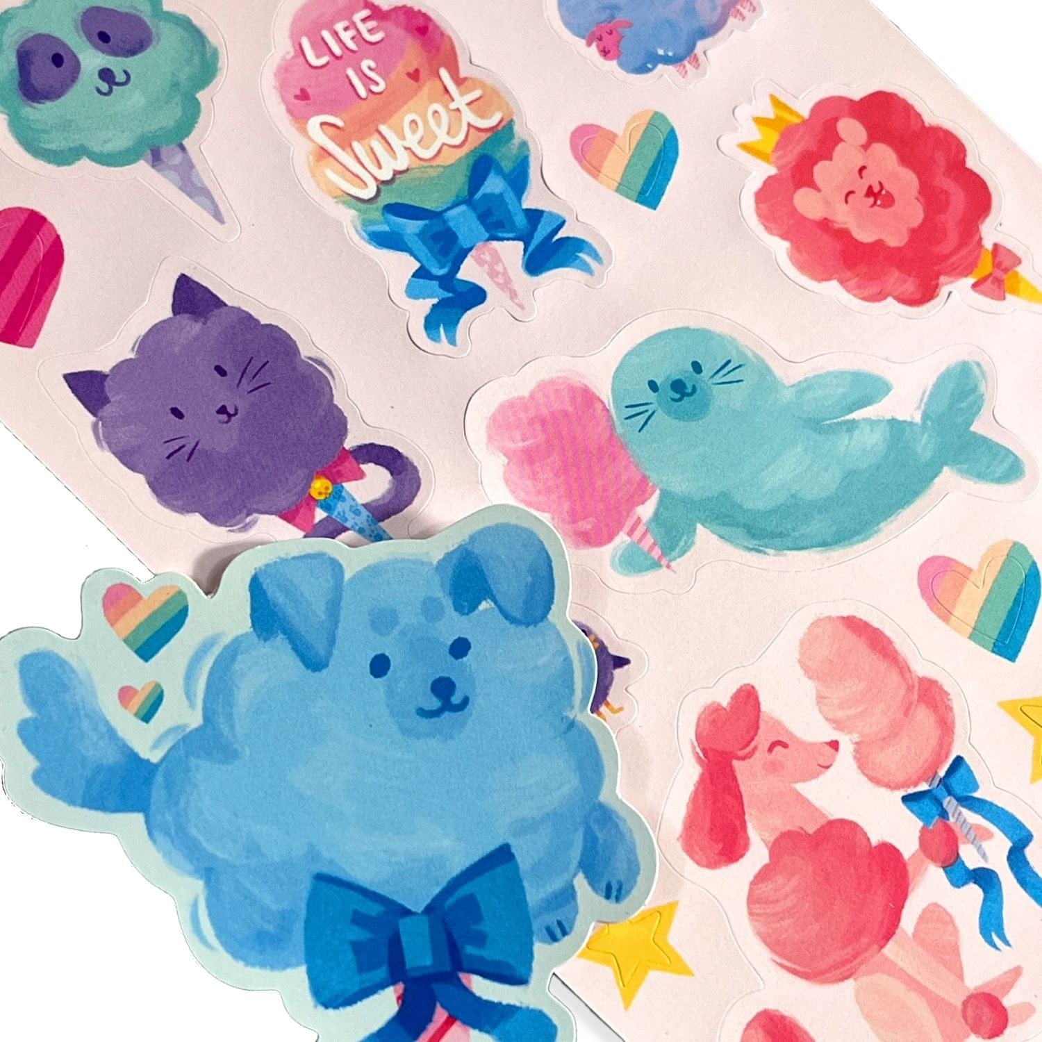 Ooly Toys Stickiville Fluffy Cotton Candy Scented Stickers