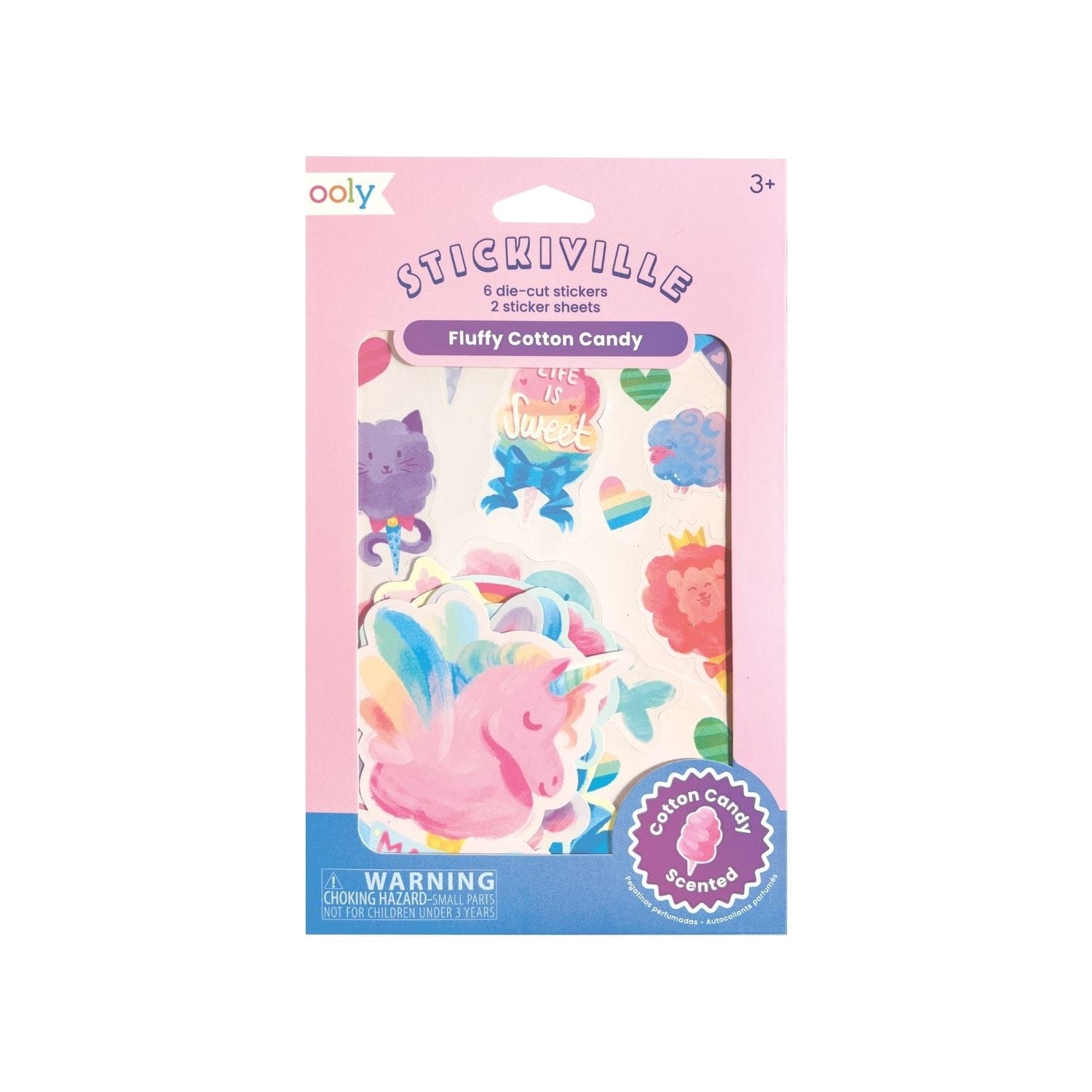 Ooly Toys Stickiville Fluffy Cotton Candy Scented Stickers