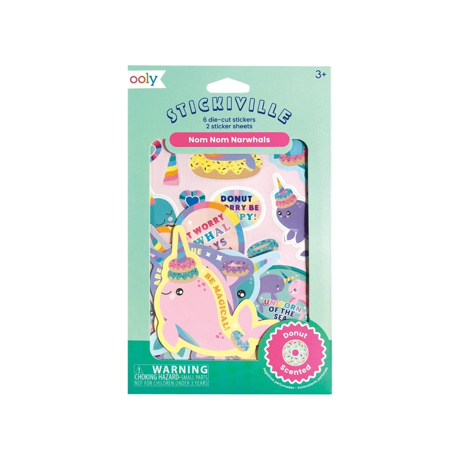 Ooly Toys Stickiville Nom Nom Narwhals Scented Stickers