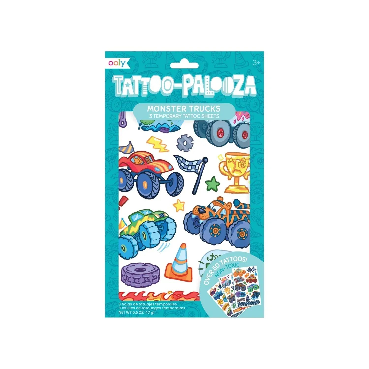 Ooly Toys Tattoo Palooza Temporary Tattoo - Monster Trucks