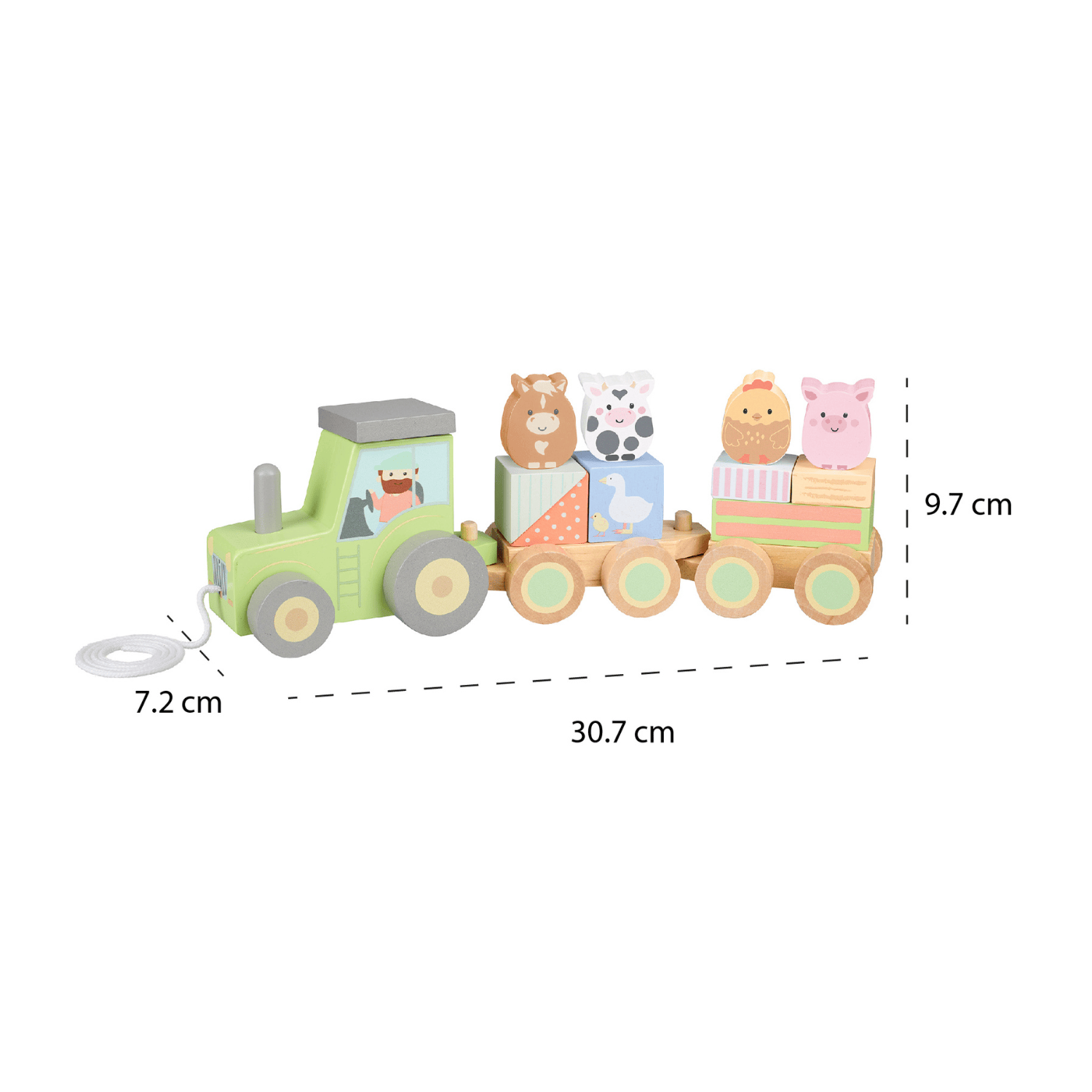 Orange Tree Toys Toys Farmyard Animal Puzzle Tractor