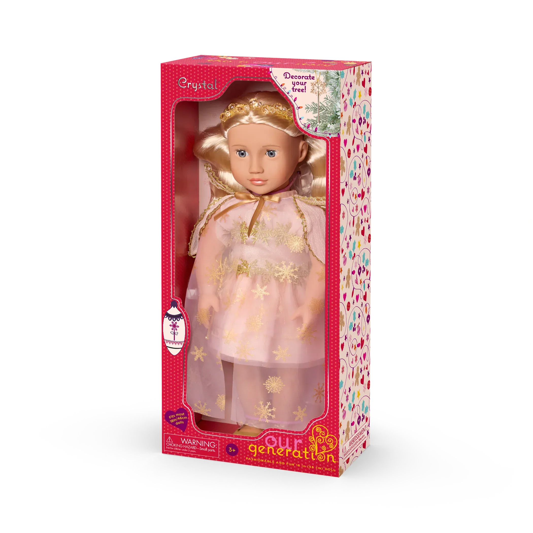 Our Generation Toys Our Generation Doll - Christmas Pink Fairy - Crystal