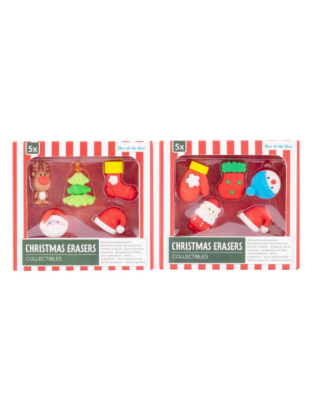 Out of the Blue Toys Christmas Erasers Assortment