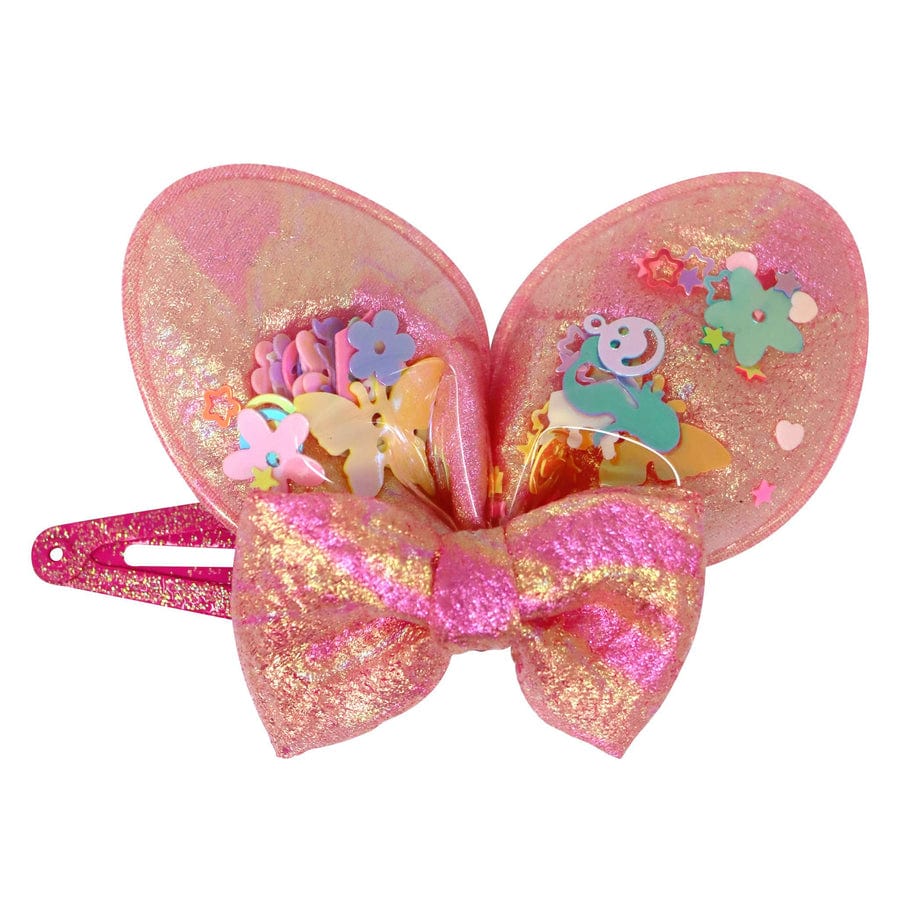 Pink Poppy Accessory Hair Easter Fun Holographic Glitter Hair Clips