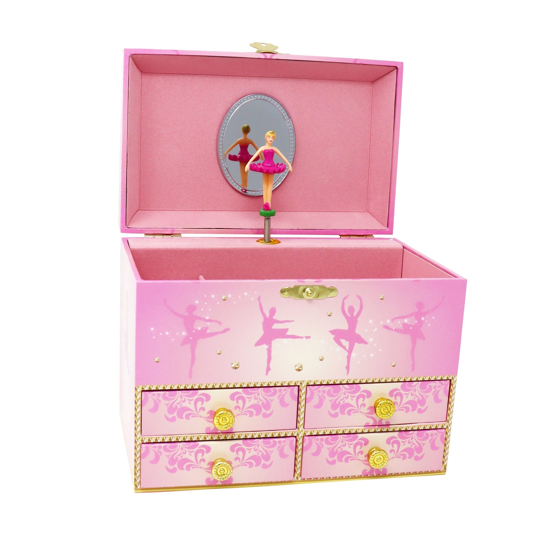 Pink Poppy Girls Accessory Romantic Ballet Medium Musical Jewellery Box