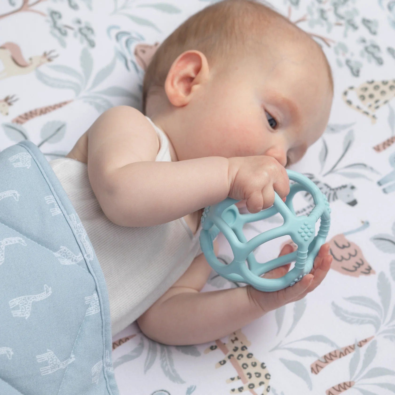 Playground Baby Care Silicone Teething Ball - Light Blue