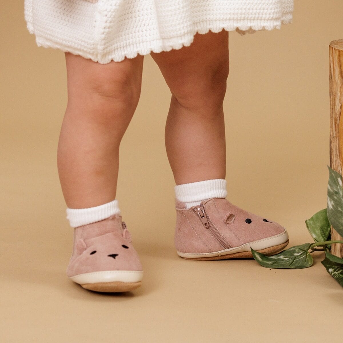 Pretty Brave Baby Shoes Cosy Boot Dusky Pink