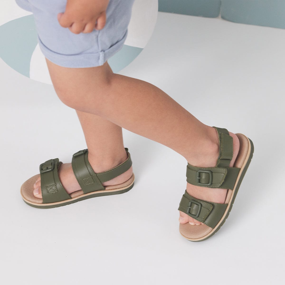 Pretty Brave Boys Shoes Alex Sandal in Khaki