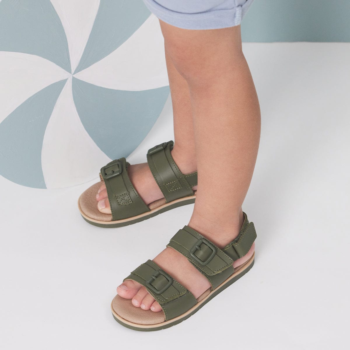 Pretty Brave Boys Shoes Alex Sandal in Khaki