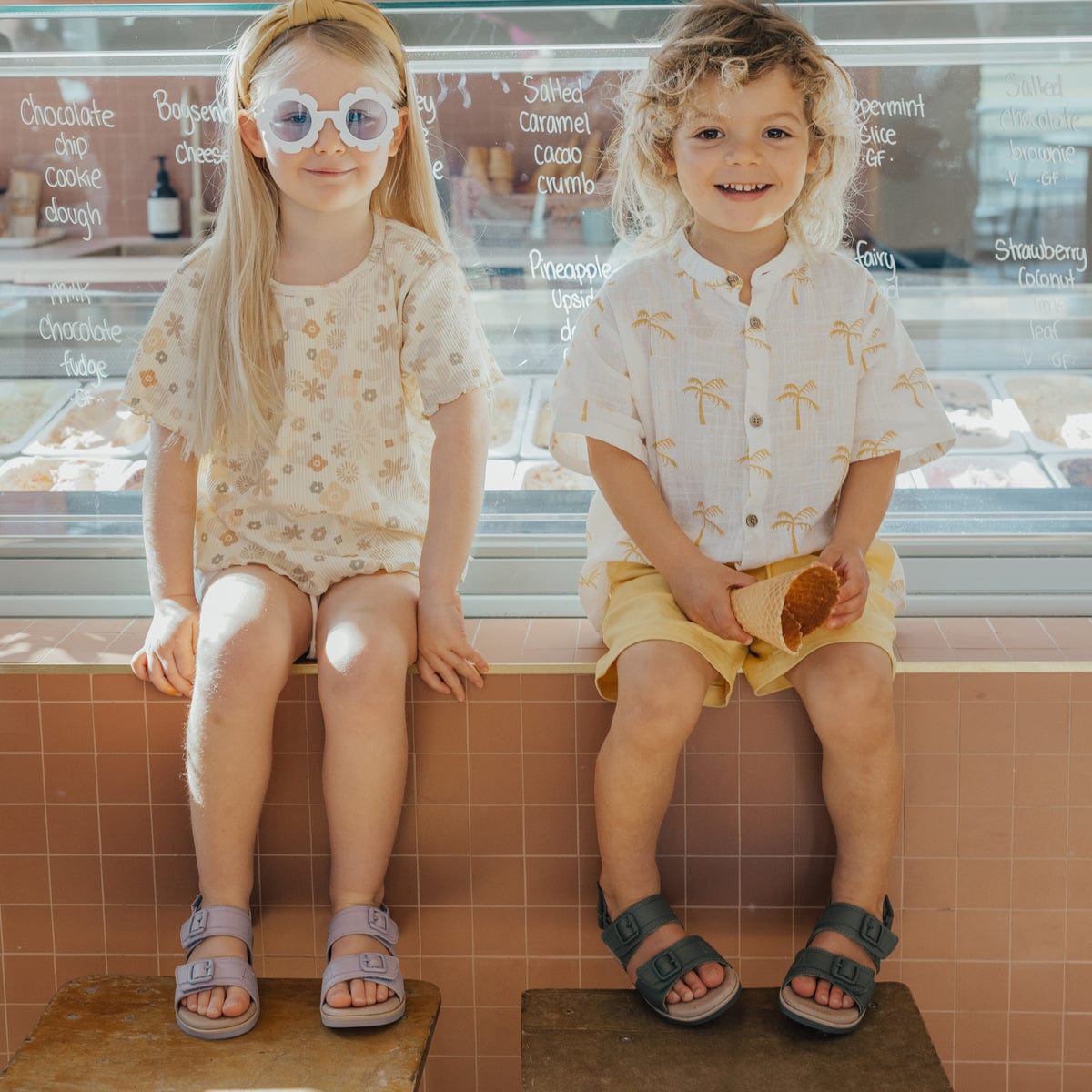 Pretty Brave Boys Shoes Alex Sandal in Khaki