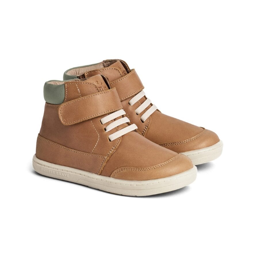 Pretty Brave Boys Shoes Harley Boot in Natural Tan