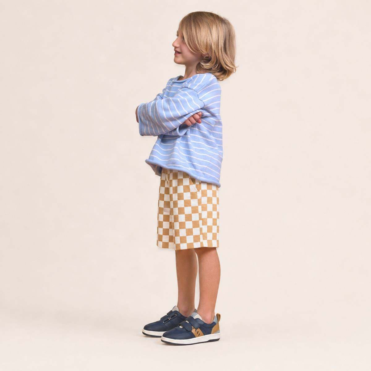 Pretty Brave Boys Shoes RIVER Indigo Tan