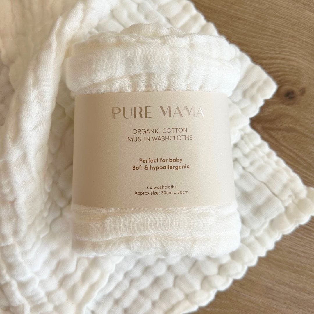 Pure Mama Baby Accessory Muslin Wash Cloth Set
