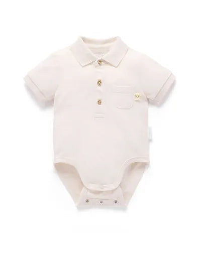 Purebaby Boys Onesie Polo Bodysuit