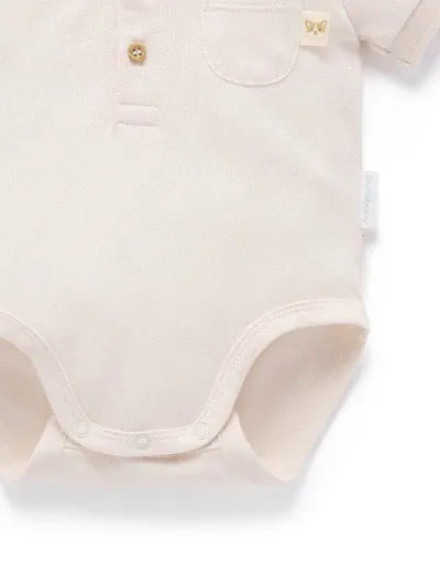 Purebaby Boys Onesie Polo Bodysuit