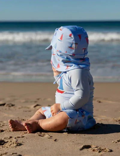 Purebaby Boys Swimwear Sail away Board Short & Rashie Set